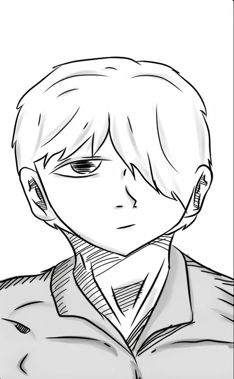 a drawing of a boy with a tie and a jacket, seinen manga portrait, kentaro miura manga style, inspired by Itō Ogura Yonesuke, manga style of kentaro miura, kentaro miura manga art style, anime shading), intense line art, inspired by Kamisaka Sekka, detaile...