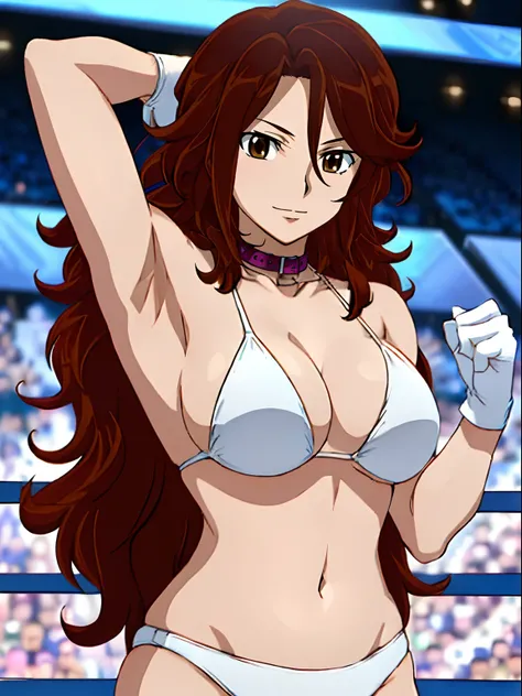 hug, Elegant lady, (upper body only), anime style: 1.8, anime drawing, ultra detailed face, ultra detailed body, 4k, Sumergai Lee Noriega, (standing), best quality, anime style, hires, highest definition, digital blending, bold drawing lines, ((wwe diva), ...