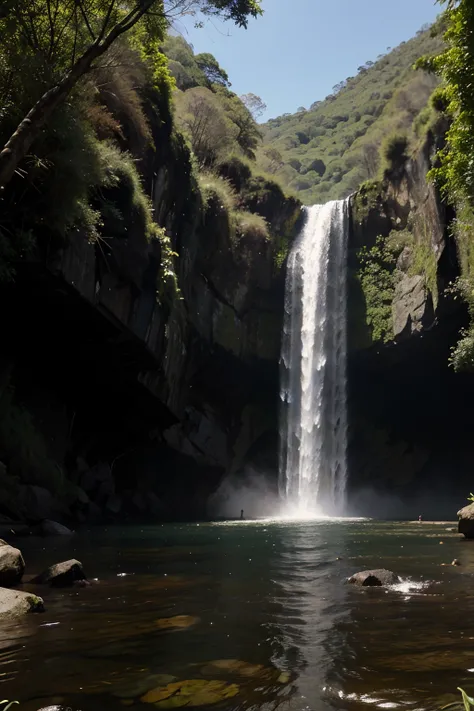 crie um fundo avermelhado de um ama paisagem