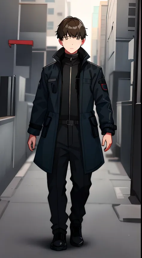 boy wearing techwear clothing and accessories