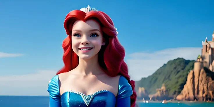 Ariel princesa disney como uma mulher dinamarquesa moderna