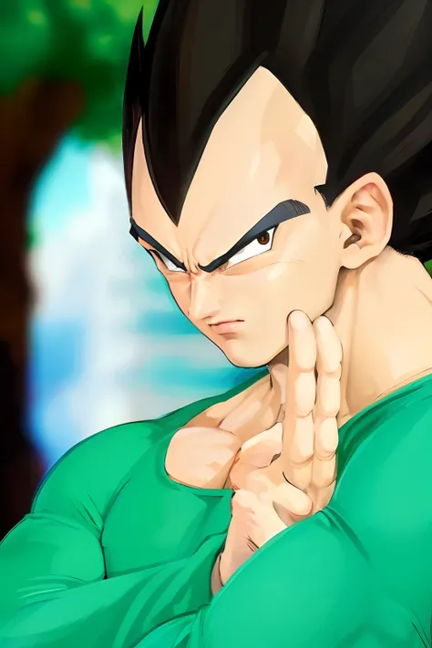 Hyperrealistic version of Vegeta, hyperdetailed, hyperrealistic