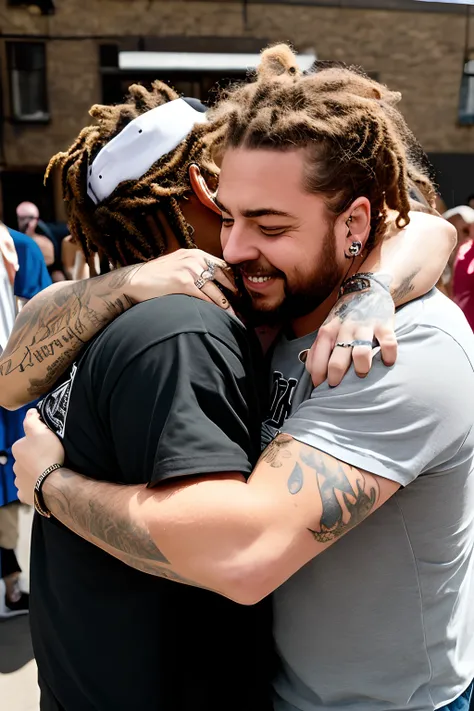 lil darkie and post malone hugging