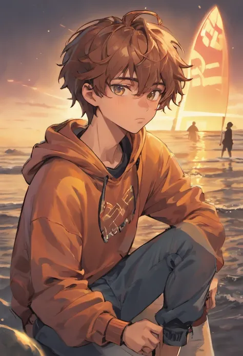 realism portrait of a tall teenage ((boy)), masculine, handsome, ambitious, happy, mixed race ((light, tan skin color)), ((short, luscious curly hair)), ((surfer hair)), big brown eyes, sitting counting a bunch of money, ((diamond watch)), ((diamond chains...