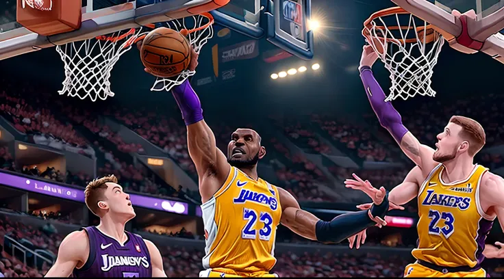 thanos dunking on lebron james