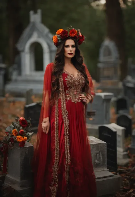 A graveyard queen, de rara beleza segurando um tridente em chamas