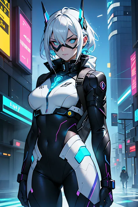 Nome: New Aeon "Viper"

Idade: 27 years old

Physical Description: New Aeon is an enigmatic figure with a futuristic appearance. Her short, silver hair sparkles like lightning in the light of futuristic cities. Her eyes have an intense red iris, which cont...