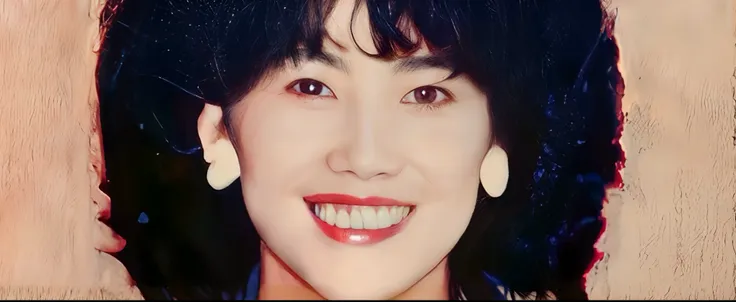 Woman with black hair and earrings is smiling, akiko takase, eiko ishioka, mutsumi akasaki, inspired by Jeong Seon, song hye - kyo, maggie cheung, shin min jeong, etsuko miura, Kiyoko Suzuki, Rinko Kawaichi, tsugumi ohba, Aya Takano