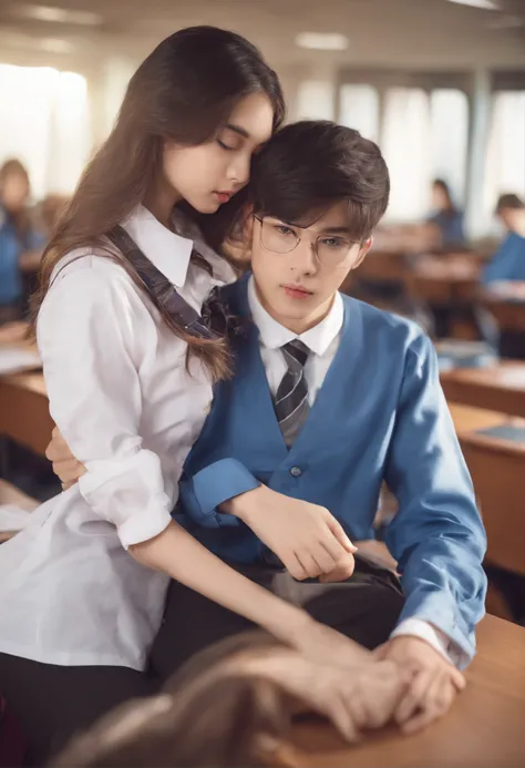 A young man fucking school girl in the class sexy and hot