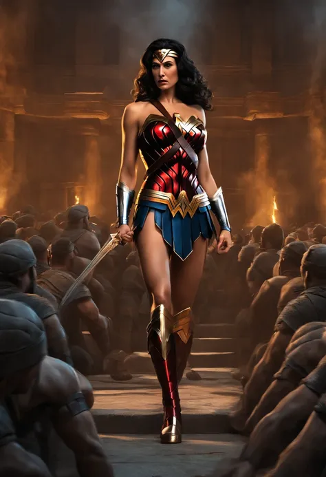 Wonder woman become slave for prisoners