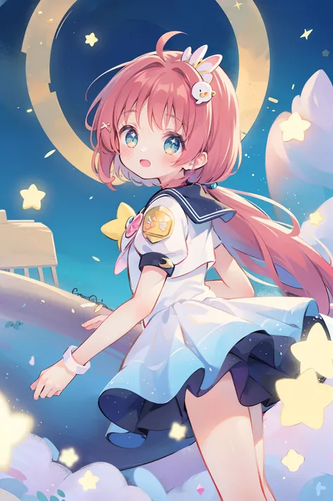 masterpiece, best quality, 1girl, magical girl, detailed magical girl costume, pretty cure, star guardian, Cardcaptor sakura, puella magi madoka magica, sailor moon, colorful gems, crystals, sparkling, bright colors