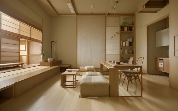 Minimalism: Japanese interiors are known for their simplicity. Clutter is minimized, and only essential items are prominently displayed. Natural Materials: Japanese design often incorporates natural materials such as wood, bamboo, rice paper, and stone. Th...