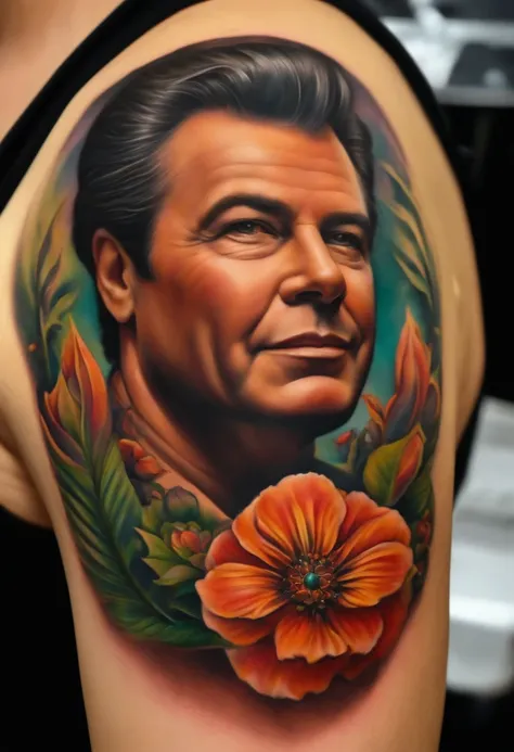 silvio santos estilo tattoo neotradicional