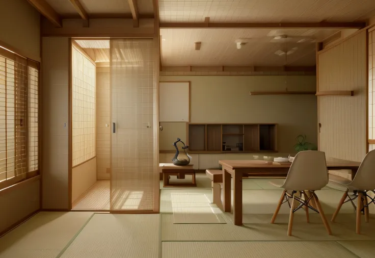 Minimalism: Japanese interiors are known for their simplicity. Clutter is minimized, and only essential items are prominently displayed. Natural Materials: Japanese design often incorporates natural materials such as wood, bamboo, rice paper, and stone. Th...