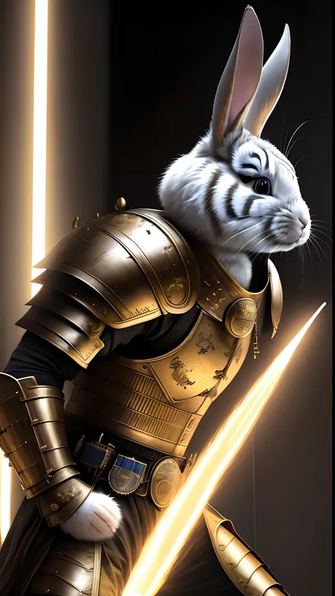 animalrizz   ((rabbit)) 10, masterpiece, highres, absurd,photorealistic portrait, parley_armature, tiger in armor ,wear parley_a...