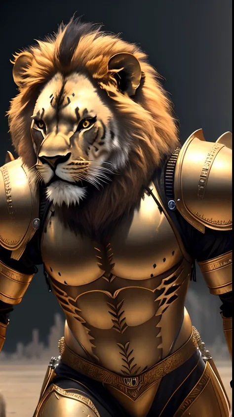 animalrizz   ((lions)) 10, masterpiece, highres, absurd,photorealistic portrait, parley_armature, tiger in armor ,wear parley_ar...