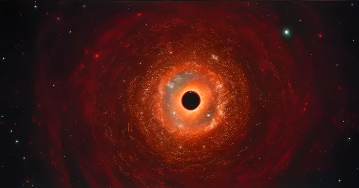 Close-up of a black hole in a red and green galaxy, Inside a black hole, Black holes in space,  Interstellar black hole, Enter a black hole, Black hole event horizon, is being drawn into a blackhole,  black hole time portal, Black holes, luminous black hol...