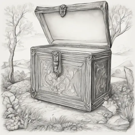 Pandoras box sketched in a kindergarteners style, pandora’s Box, surreal, crude drawing, kindergarten, forbidden, crayons