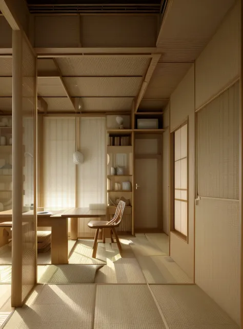 Minimalism: Japanese interiors are known for their simplicity. Clutter is minimized, and only essential items are prominently displayed. Natural Materials: Japanese design often incorporates natural materials such as wood, bamboo, rice paper, and stone. Th...