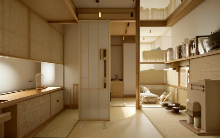 Minimalism: Japanese interiors are known for their simplicity. Clutter is minimized, and only essential items are prominently displayed. Natural Materials: Japanese design often incorporates natural materials such as wood, bamboo, rice paper, and stone. Th...