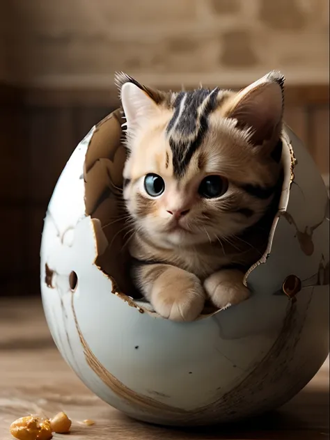 baby scottish fold from cracked eggs