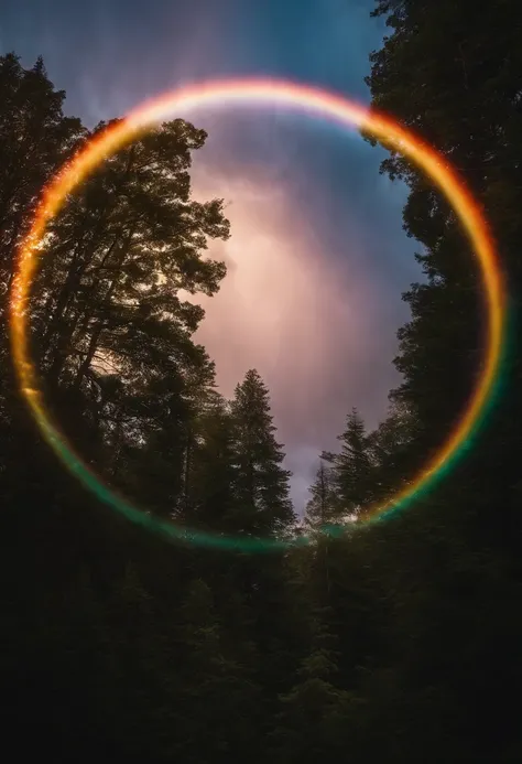 Close up of iridescent circle in the sky, ethereal rainbows, Rainbow clouds, A very colorful heaven, Rainbow clouds, Holy Light Halo, sunny rainbow galaxy stormy sea, Rainbow in the sky, Optical Synchrotron Halo, ethereal rainbow nimbus, Prism Halo, bright...