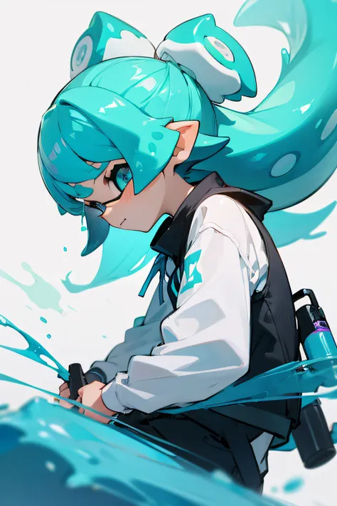 Splatoon girl, cyan