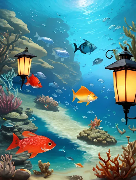 Obsessed fish，Carry a lamp across the ocean