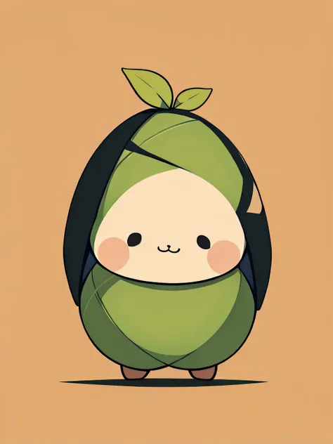 flat avatar, 1 cute avocado, no humans