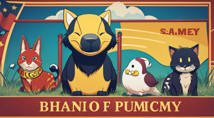 Funny animal theme banner design