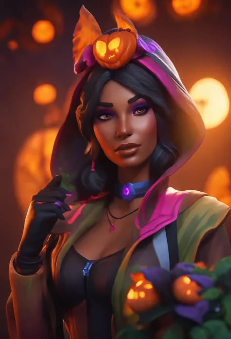 A fortnite character that is brand new in item shop , halloween themed , colored skin , gamer