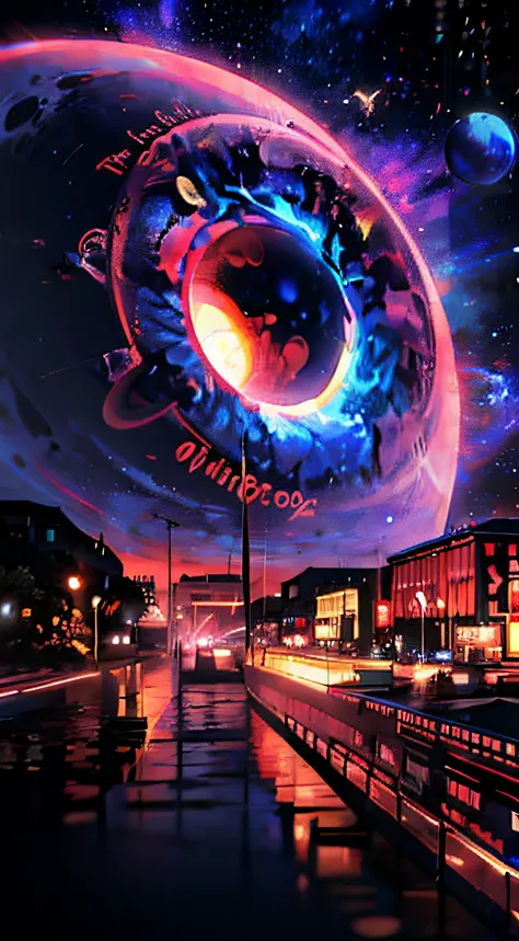 There is a picture of the planet，There is a clock on it, otherworldly visuals, highly detailed surreal vfx, 3 6 0投影, lsd visuals, trippy visuals, hyperrealistic aesthetic, dreamy psychedelic anime, Psychedelic visuals, DMT City, the eye of the universe, Mi...