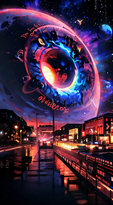 There is a picture of the planet，There is a clock on it, otherworldly visuals, highly detailed surreal vfx, 3 6 0投影, lsd visuals, trippy visuals, hyperrealistic aesthetic, dreamy psychedelic anime, Psychedelic visuals, DMT City, the eye of the universe, Mi...