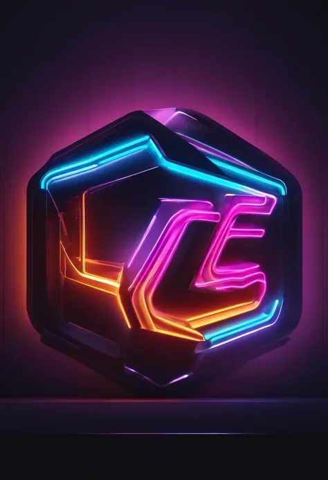 Crie um logo futurista para a marca VFS, utilizando as letras de forma 3D e com um efeito de luz neon.