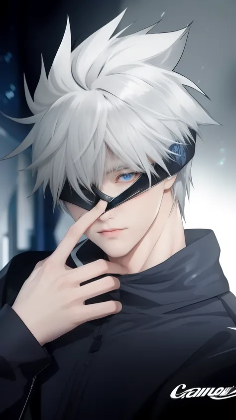 anime guy with white hair and glasses holding his hand to his face, ken kaneki, kaneki ken, tall anime guy with blue eyes, trigger anime artstyle, best anime 4k konachan wallpaper, a silver haired mad, killua zoldyck black hair, white haired, male anime ch...