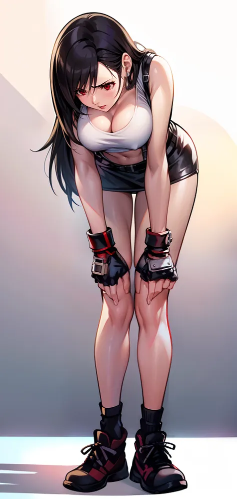 tifa lockhart, (super detail, best quality), (looking away:1.4)