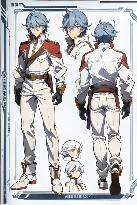 line-art, art book, character sheet, male, gundam iron-blooded orphans,