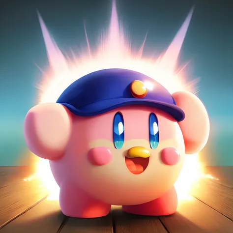 Kirby absorb powers of an Asian person