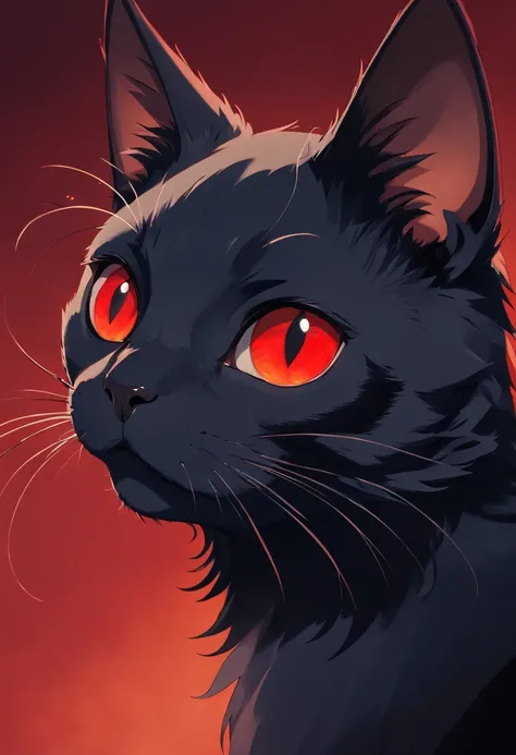 (Black Cat,red eyes,sharp shadows,red background,Black background,Dark Fantasy) (Best Quality,4k,8K,hight resolution,Masterpiece:1.2),Ultra-detailed,(Realistic,Photorealistic,photo-realistic:1.37),HDR,UHD,studio lightning,extreme detail description,Profess...