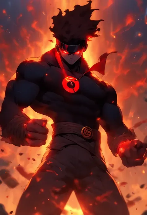 ((Cyclops))) best quality, ultra-high resolution, 4K detailed CG, master piece, Balor, Evil Eye, Celtic clothing, Celtic mythology, ((standing pose)) , full body, Celtic image, aesthetic, Centered on screen naruto