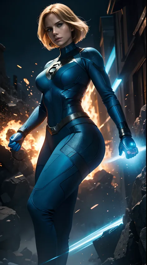 Invisible Woman The Fantastic Four  Marvel , 35mm lens, photography, ultra details, HDR, UHD,8K