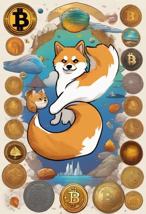 dwarvin, criptomoedas, tesouro, Bitcoin, ondas, Nyan cat, Pepe, dogecoin, shiba inu, riqueza, prosperidade