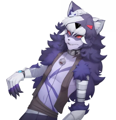 a close up of a cartoon character with a big toothy face, an anthro wolf, fursona art, weirdcore voidpunk fursona, wolf odonnell, an anthropomorphic wolf, digital art from danganronpa, anthropomorphic wolf, anthropomorphic racoon, fursona!!!!, wolf fursona