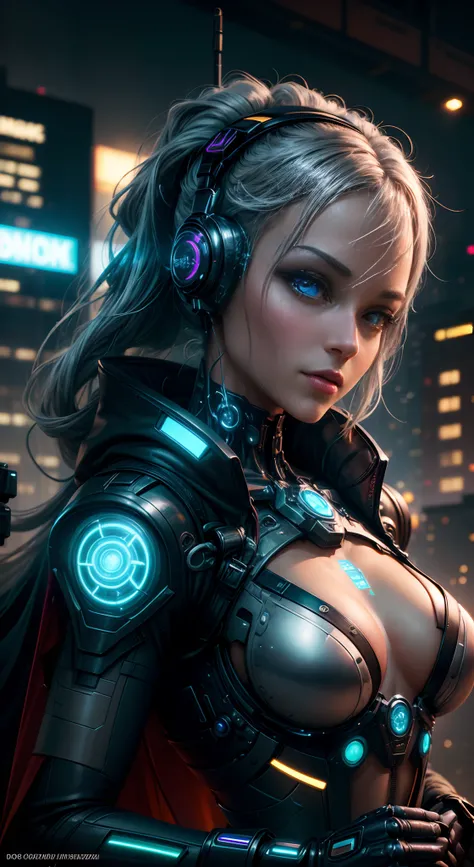 Best quality,A high resolution,Ultra-detailed,Physically-based rendering,Masterpiece:1.2,Robot Cyber Girl,Futuristic,Mechanical,
Vivid colors,Sharp focus,concept-art,metalictexture,Glowing lights,Sci-fi,Electronic atmosphere,neon accents,Technological prog...