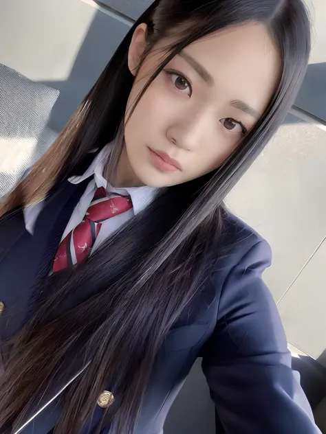 Theres a woman with long hair wearing a suit and tie, Kimi Takemura, Seifuku, Chiho, Sui Ishida com cabelo preto, Shiori Teshirogi, Causas Yasumoto, Ilya Kuvshinov com cabelo longo, Sakimichan, com cabelos longos, Marinheiro Kitagawa, Harumi, com bonito - ...