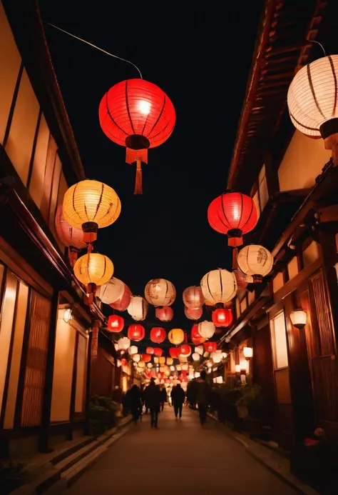 kyoto　A city scape　natta　paper lanterns