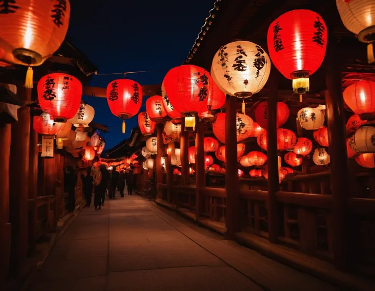 kyoto　shrines　natta　paper lanterns　youkai