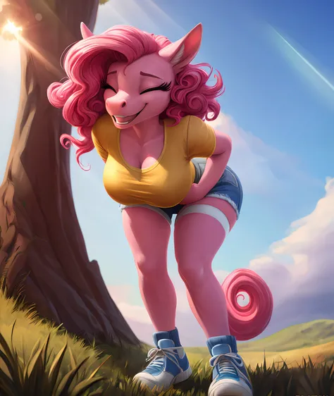 [pinky pie], [Uploaded to e621.net; (siden), (Pixelsketcher), (mayosplash), (wamudraws)], ((masterpiece)), ((HD)), ((high quality)), ((solo portrait)), ((full body)), ((furry; anthro)), ((detailed fur)), ((detailed shading)), ((beautiful render art)),  ((i...