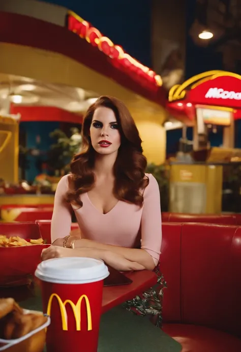 (lana del rey, music icon, mcdonalds, mcdonalds resturant)