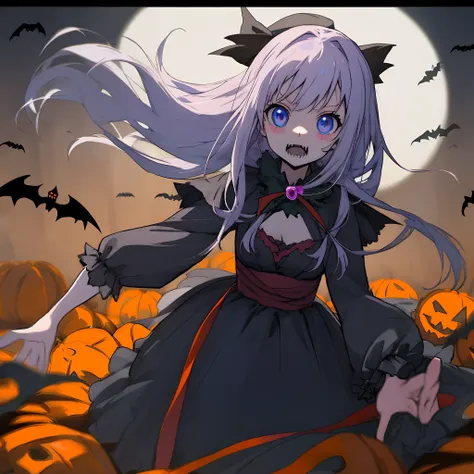 Make a scary Halloween anime girl